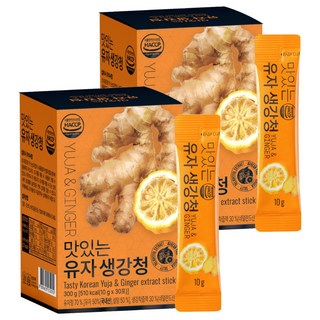 유기농마루 정품 맛있는 유자 생강청 30p, 300g, 2개