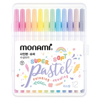 monAmi 超級粉彩彩色筆 12色套組, 混色, 1組
