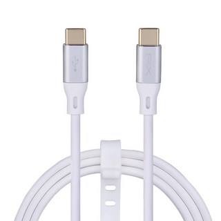 PX 大通充電傳輸線 Type C to C Cable USB 2.0 480Mbps 傳輸 60W 1M, 白色, 1個