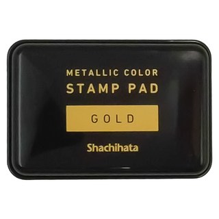 Shachihata 寫吉達 油性印台 蓋章捺印專用, 金色, 1個