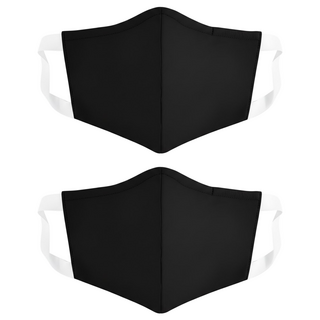 Osun 3D立體3層防水運動透氣布口罩 成人用 台灣製 CE322, 黑色, 1入, 2片