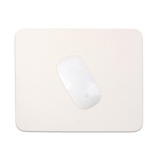 리코즈 고감도 논슬립 가죽 마우스 패드, 01 크림화이트, 1개