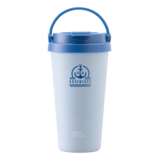 cook power 鍋寶 316陶瓷手提隨行杯, 巡航藍, 540ml, 1個