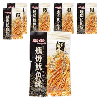 珍珍 燻烤魷魚絲, 75g, 6包