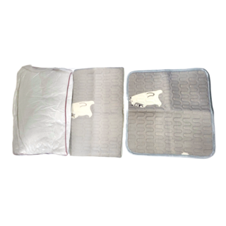 冰絲乳膠涼感腰枕防滑坐墊 透氣舒適 柔軟親膚 天然乳膠, 俏皮萌熊 灰色