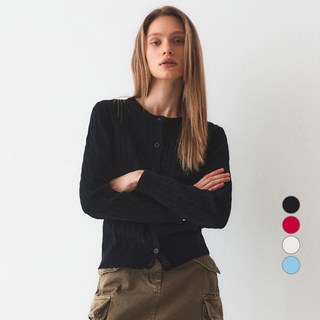 WHO.A.U Steve 麻花純棉開襟衫 WHCKE1101F