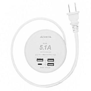 ADATA 威剛 智慧USB分流快充延長線, 白色, 1條