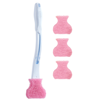 3M Scotch-Brite 百利 替換式馬桶刷 除菌抗汙型 手柄 x 1 + 刷頭 x 4, 粉紅色 + 白色, 1盒