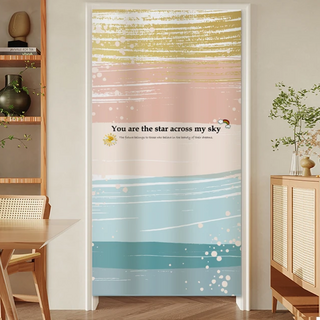 BonBon naturel日式風水簾, 雨後彩虹 黃色 + 粉色 + 藍色