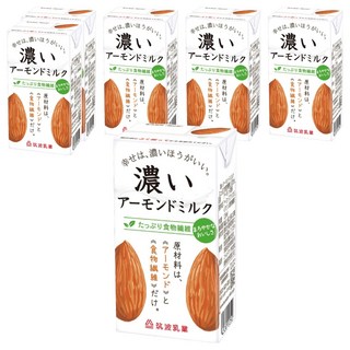 TSUKUBA 筑波乳業 香濃杏仁飲 無糖, 6個, 125ml