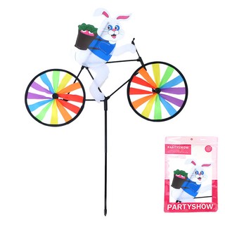 PARTYSHOW 騎自行車兔子庭院風車, 1個, 單品