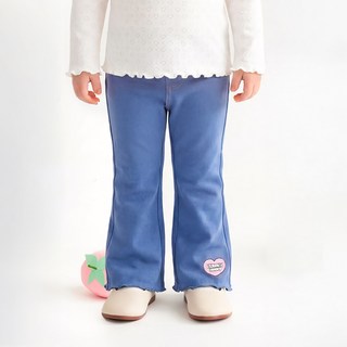 Esther Bunny 艾絲樂小兔 愛心刺繡斜紋丹寧靴型褲