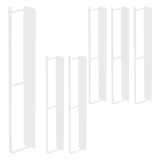衣架收納架 雙層磁吸款, 白色, 6個