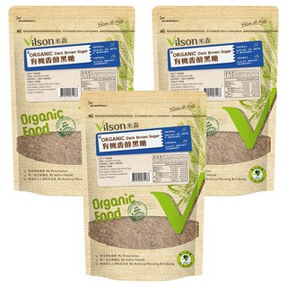 Vilson 米森有機 有機黑糖, 450g, 3包