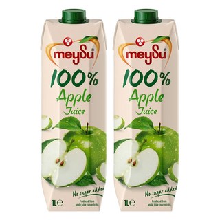 meySu 美愫 100%蘋果汁 1L, 無添加糖, 家庭號, 2瓶
