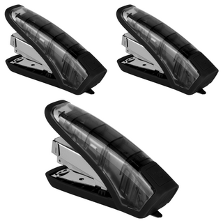 KW-triO 堡勝企業 空氣指感訂書機 省力60% 槓桿原理 附除針器, 神秘夜黑, 3個