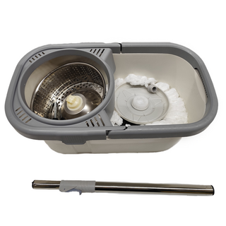 懶人手壓式拖把, 桿身(27cm x 86cm~113cm) + 桶身(46cm x 26cm x 21cm), 1組