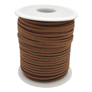 Mandeulhobby 麂皮人造皮革緞帶繩, 1個, 棕色, 45m