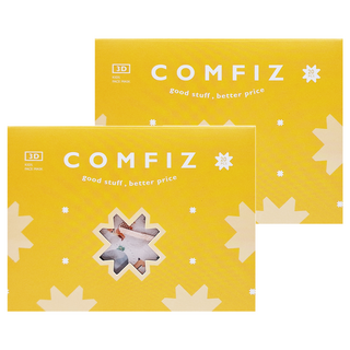 COMFIZ 康菲 3D醫療口罩 幼幼 1~3歲, 20片, 叢林探險 米色, 2盒