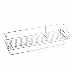 不鏽鋼浴室置物架 附毛巾桿, 銀色, 1個