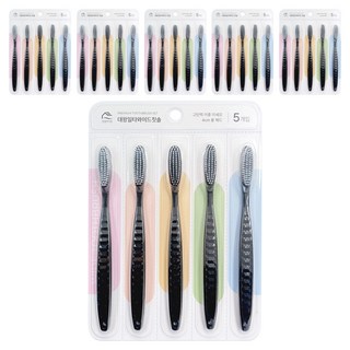 Back to Basics 大王王牌寬頭牙刷 黑色 5入組, 6套