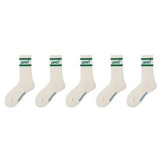 로브로코 포인트 스포츠 골프 중목 양말 5족 세트, A타입, 1세트