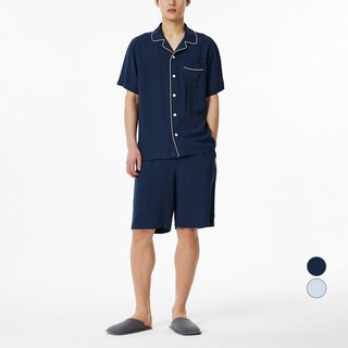 JAJU(자주) 남성용 컬러 레이온 5부 파자마 세트