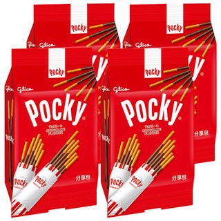 glico 格力高 Pocky 百奇 巧克力棒分享包, 81g, 4袋