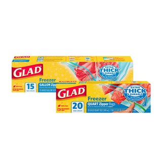 GLAD 佳能 四層冷凍用夾鏈袋 中型 + 大型組合, 1套, 混合