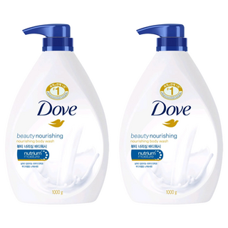Dove 多芬 滋養柔嫩沐浴乳, 1kg, 2瓶