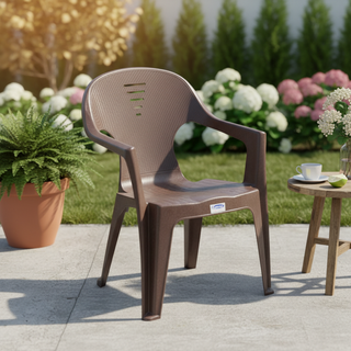 KEYWAY 聯府 卡地亞休閒椅 RC536-1 587 x 575 x 825mm, 咖啡色, 1個