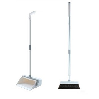 家適通 磁吸掃套組 雙梳齒款 毛髮剋星 魔術掃把, 白灰色, 1組