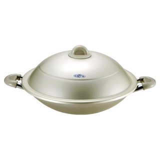 RIKEN 中華炒鍋 短耳, 38cm, 1個, 38cm, 金銀色