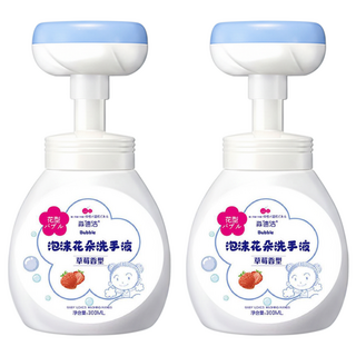 花朵泡沫洗手乳 花朵瓶 草莓香 300ml 2入組, 2組