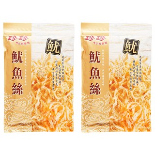 珍珍 魷魚絲, 嚴選深海魷魚特製烘焙, 肉質豐厚鮮美, 香Q有嚼勁, 80g, 2包
