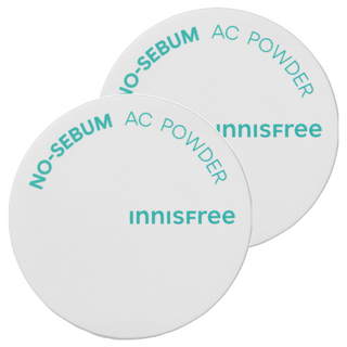 INNISFREE 台灣公司貨 無油無慮繽紛蜜粉2號 5g, 綠色, 2個