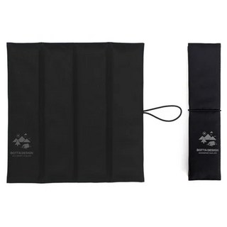 Botta Design 摺疊坐墊 黑色 棉製 重量125g 摺疊尺寸:8 x 3cm 展開尺寸:32 x 32 x 1cm, 摺疊尺寸:8 x 3cm，展開尺寸:32 x 32 x 1cm