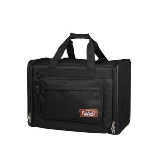 Catfeet 輕旅行寵物兩用後背包 適用於小型犬貓 手提後背變換自如 簡約設計, 黑色, L43*W25*H35cm, 1個