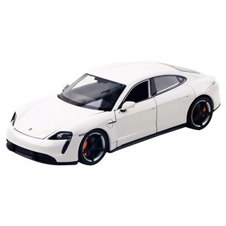 WELLY 1:24 保時捷 Taycan Turbo S 壓鑄模型車, 1個, 白色