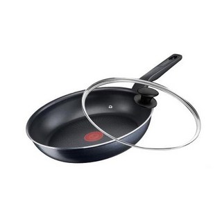 Tefal 特福 銀河系列 不沾平底鍋 + 玻璃蓋 C3850832 黑色, 32cm, 1組