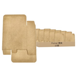 Pomei 博美 牛皮無印紙盒 10個 ,NO.35,1包, 牛皮紙棕色