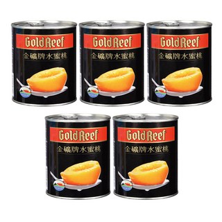 GoldReef 金礦牌 水蜜桃 易開罐, 5罐, 825g