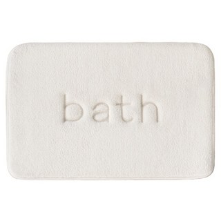 NATURE LIVING 浴室印花記憶海綿腳踏墊, 象牙白, 1個