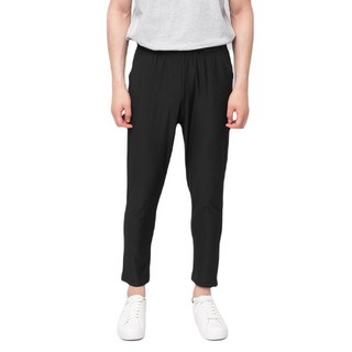 CARET 男款黑色涼感九分褲, Big, 黑色