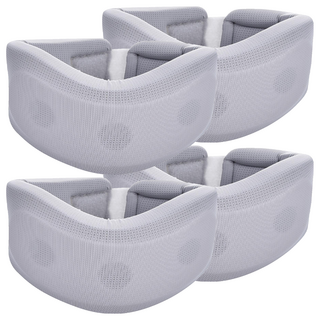 ARUKES日本頸部支撐舒適帶 固定脖頸護套附可拆洗頸套 灰色, M, 4個