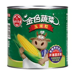 牛頭牌 玉米粒, 非基因改造, 美國原裝進口, 2.1kg, 1罐