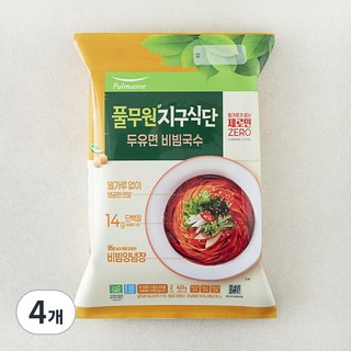 풀무원 지구식단 얇은 두유면 비빔국수, 423g, 4개