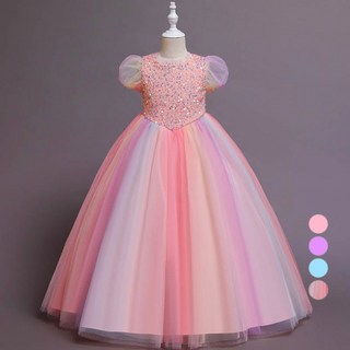 女童公主亮片長洋裝