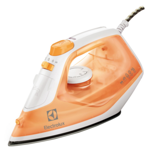 Electrolux 伊萊克斯 蒸氣熨斗 ESI4007, 防沾黏底盤, 可調節溫度, Orange