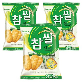 크라운 참쌀선과, 115g, 3개